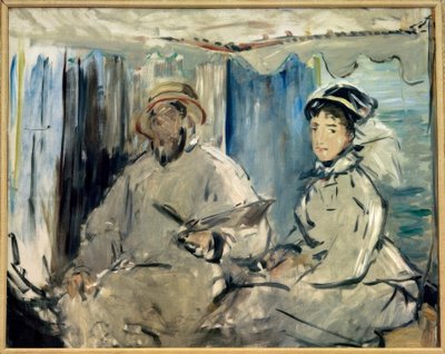Monet Painting in His Studio by Claude Monet
